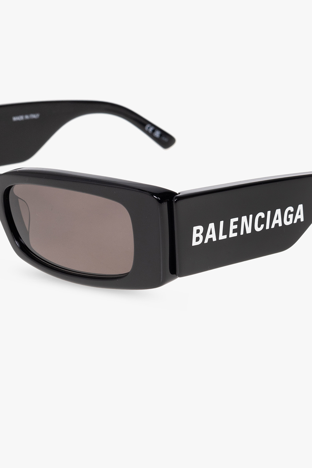 【BALENCIAGA】MAX RECTANGLE サングラス ブラック Balenciaga MAX rectangular flat sunglasses in black